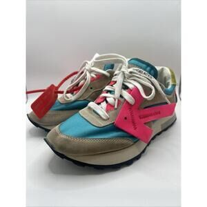 Off-White Woman HG Runner Appliquéd Suede and Shell Sneak Fuchsia Size 37 Italy